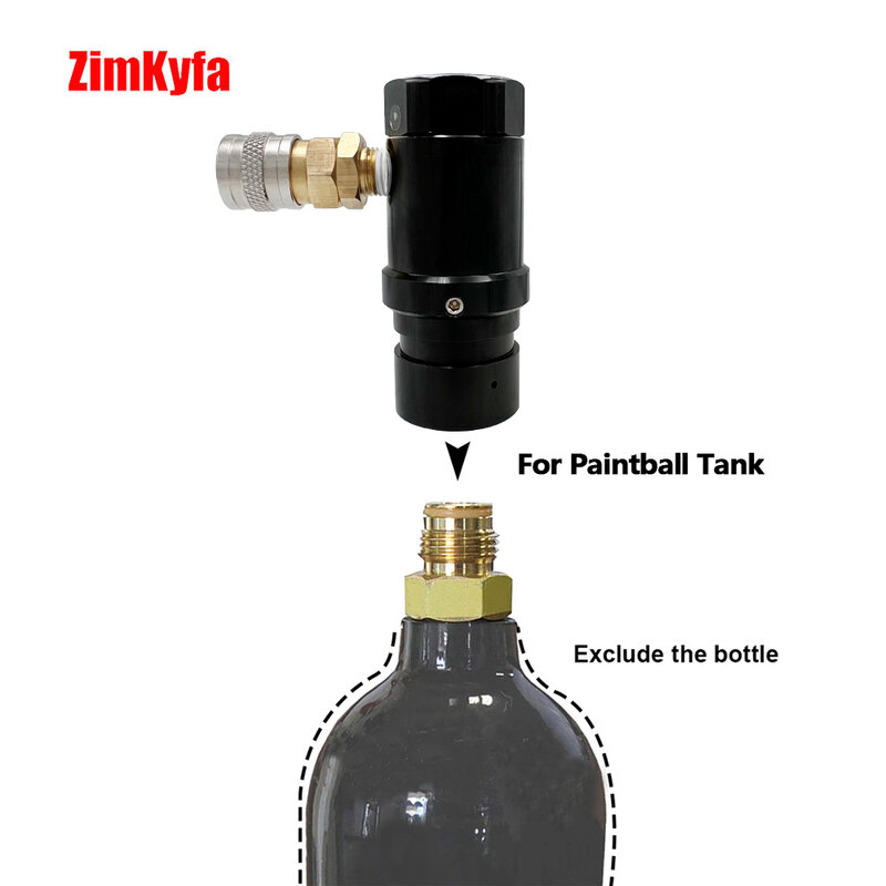 Mini regulador de CO2 HPA US, accesorios para herramientas neumáticas, se adapta a G1/2-14, salida de botella de tanque de rosca 0-130psi o 40psi-200psi
