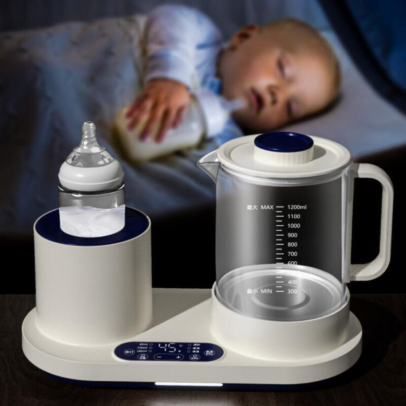 Batidora eléctrica inteligente para bebé, hervidor de temperatura constante, acondicionador de leche con preservación del calor, 2 en 1, agitador de leche automático