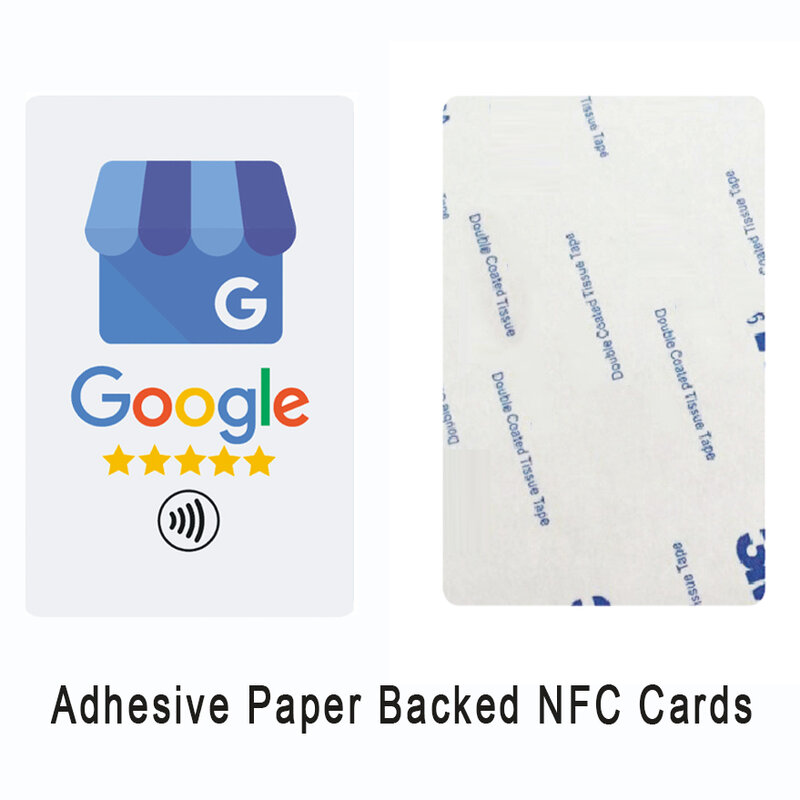 การพิมพ์สีแบบเต็มชิป NFC Google reviews Card pop up NFC