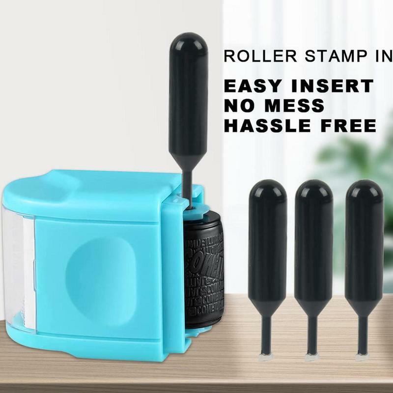 Privacy Stamp Roller Refill Data Protector Stamp Replacement Ink Confidential Roller Stamp Ink For Protecting Your Personal