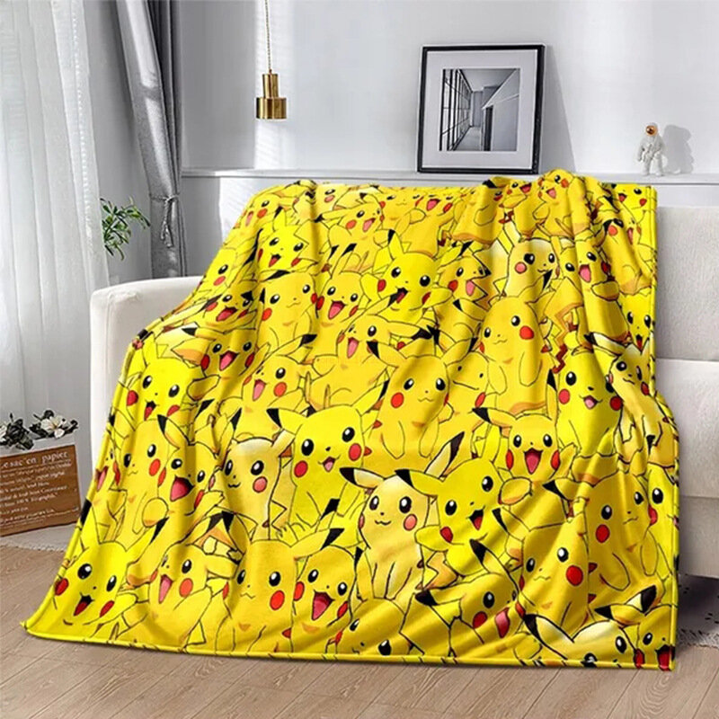 Детское фланелевое одеяло в виде покемона из мультфильма «Пикачу»