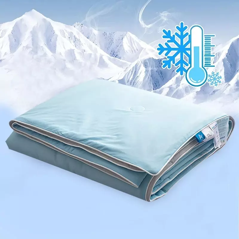 Cobertor de resfriamento para cama, cobertor sedoso de ar condicionado, colcha leve, duplo lado, tecido frio e resfriamento, verão