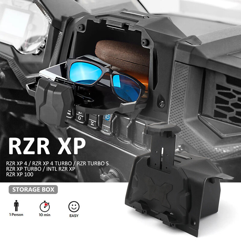 New Extended Electronic Device Holder GPS Tablet Mount Storage Box UTV Accessories For Polaris RZR XP 4 1000 RZR XP Turbo S