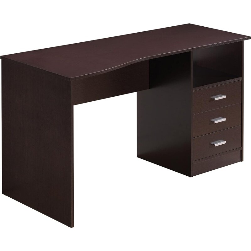 Techni Mobili Classic Computer Desk with Multiple Drawers, 29.5" x 23.6" x 51.2", Wenge