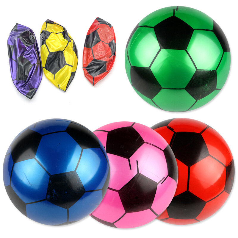 كرة قدم بلاستيكية قابلة للنفخ متعددة الألوان للأطفال ، كرة قدم يدوية ، كرة قدم ، رياضة ، مباريات ، تدريب ، ألعاب خارجية ، شاطئ ، كرات مرنة