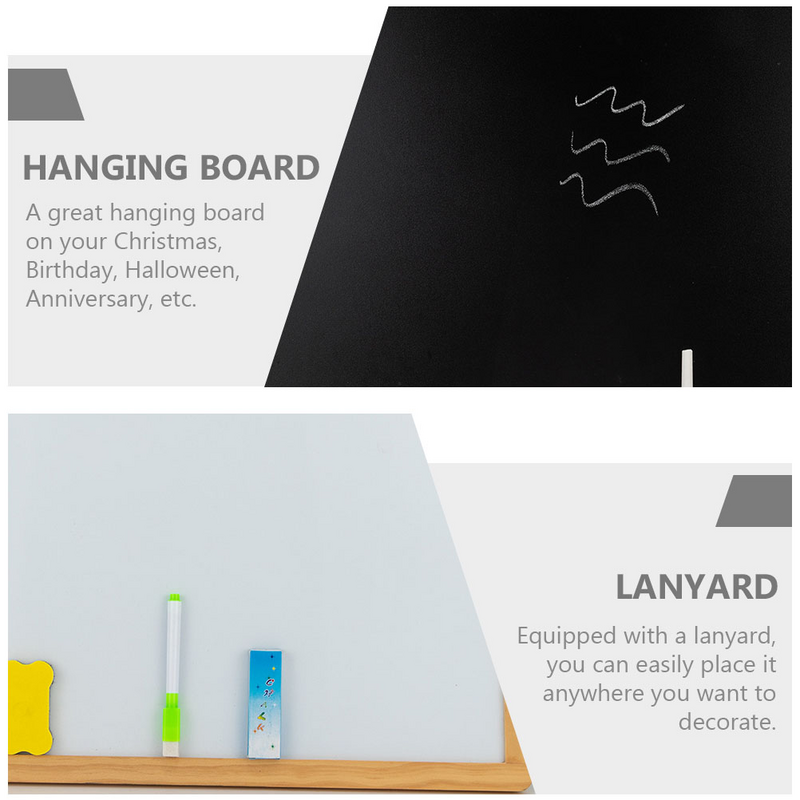 Double-sided Magnetic Frames Whiteboard Practical Wooden Writing Mini Hanging Chalkboard Labelss