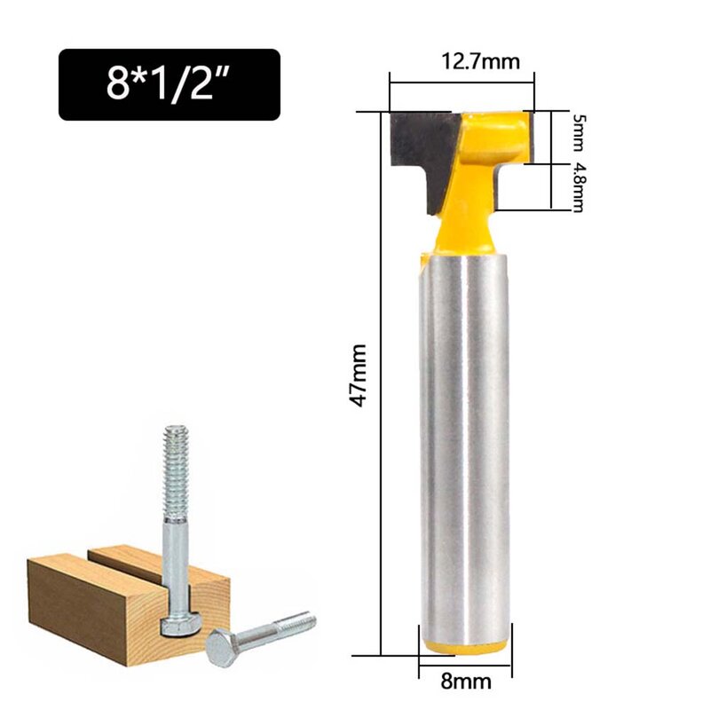 Straight Handle Keyhole Router Bit High Hardness Woodworking Slotting Cutter For DIY Furniture