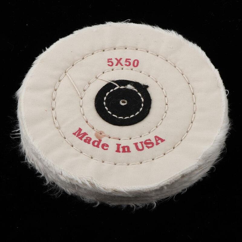 Almofadas de polimento de algodão, algodão espiral lustrando rodas, 5 ", 2-4Pack