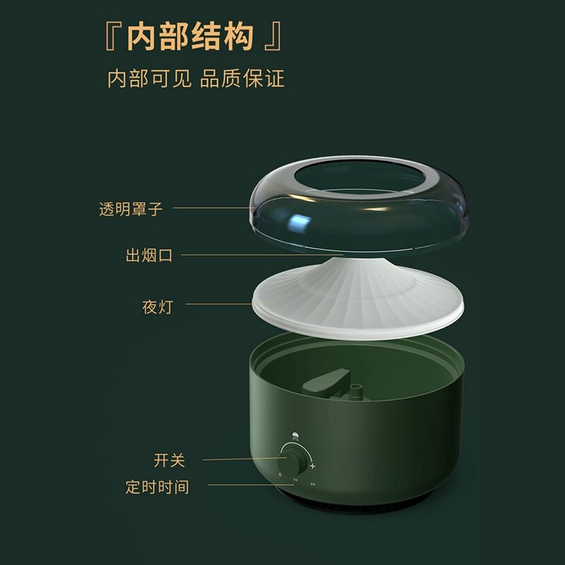 Electric Aromatherapy Air Humidifier Decompression Jellyfish Ring Ultrasonic Cool Mist Essential Oil Diffuser