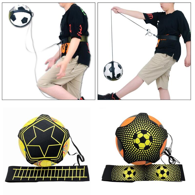 Nastro ausiliario per allenamento di calcio adulti bambini calcio Kick Trainer cintura regolabile attrezzatura per pratica di calcio per principianti I0G7