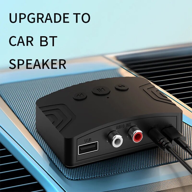 Bluetooth 5.3 Audio Receiver 3.5mm AUX RCA USB U-Disk Stereo Music Wireless Audio Adapter For PC TV Car Kit Speaker Amplifier