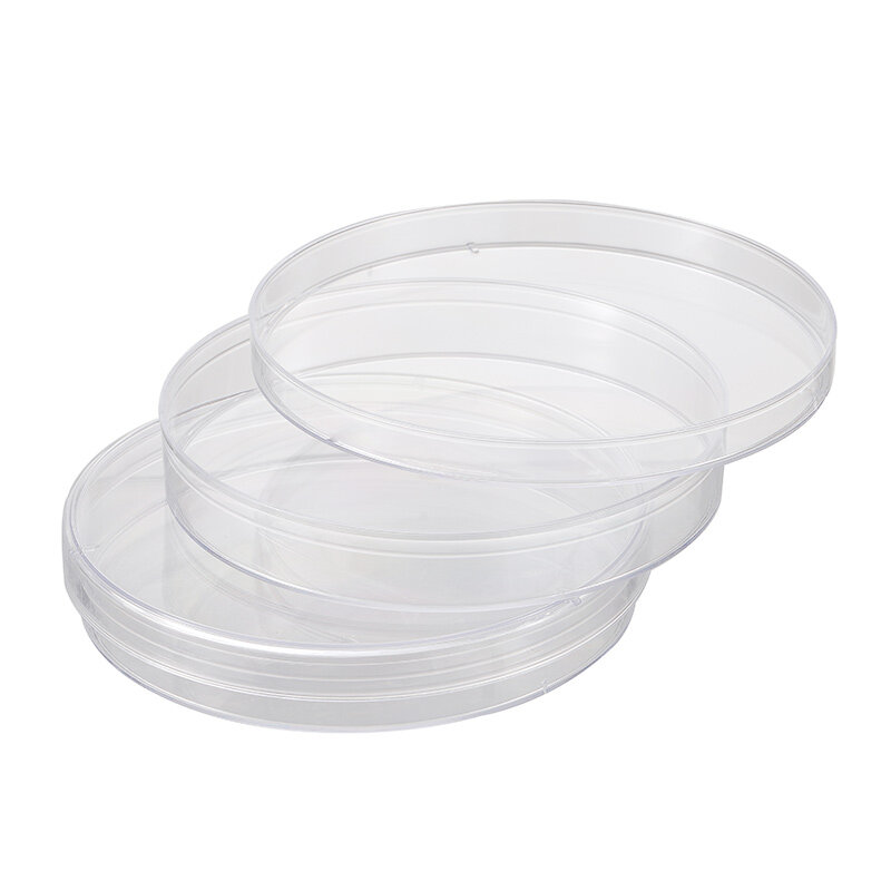 Piatti sterili di Petri di 10 pz/borsa 100mm con i coperchi piatti di plastica di Petri per la cancelleria dei rifornimenti di scuola del lievito batterico del piatto del laboratorio