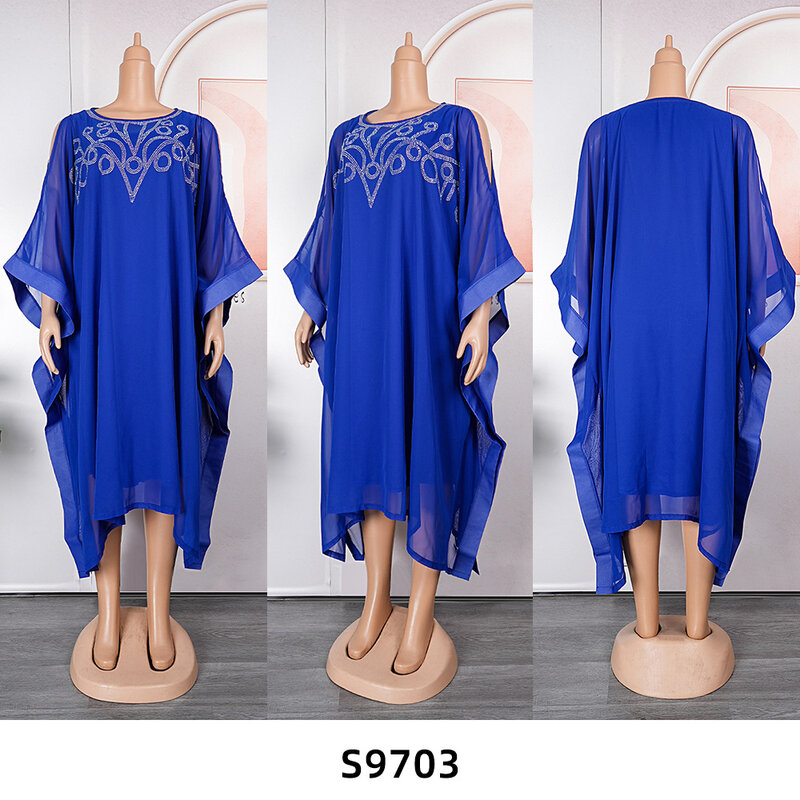 Vestido de dos piezas informal para mujer africana, moda europea y americana, talla grande, S9703