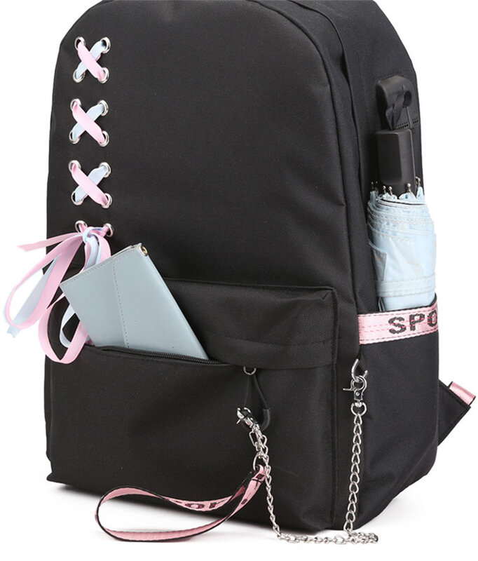 Genshin Impact Bookbag mochila escolar para niñas, mochila para estudiantes universitarios, bolsa para computadora portátil, Genshin Impact Xiao, mochila para adolescentes