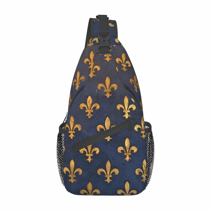 Сумка-слинг через плечо с цветами Флоренции, маленькая нагрудная Сумочка с символом лилии, рюкзак на плечо, рюкзак для пешего туризма и походов