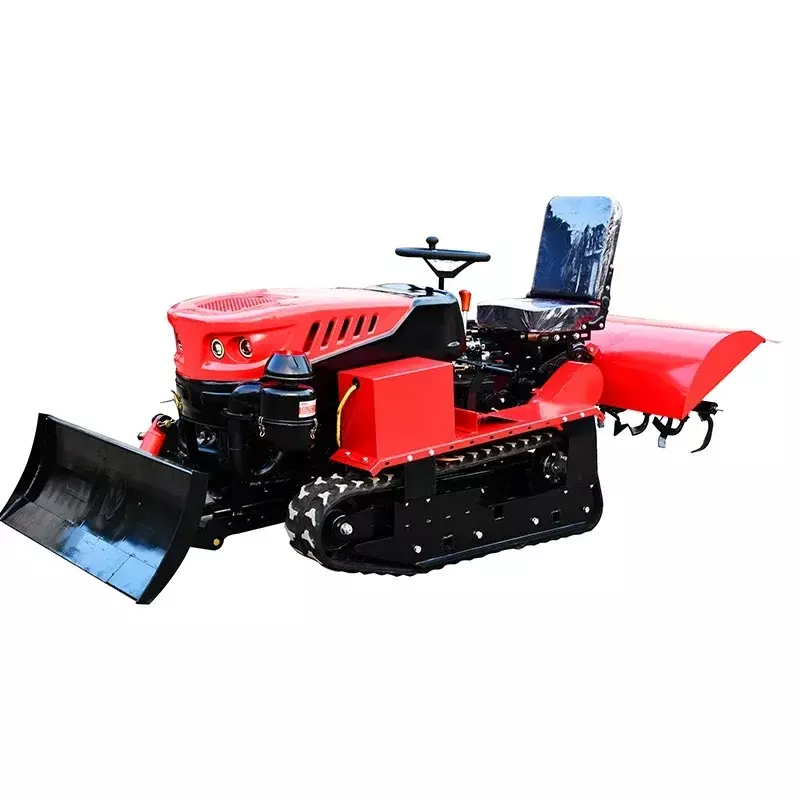 Pequeno Quatro Rodas Sentado Drive Crawler Trator Rotary Tiller, Cultivadores de Equipamentos Agrícolas, Motor Diesel, 25Hp, 35Hp, 45Hp