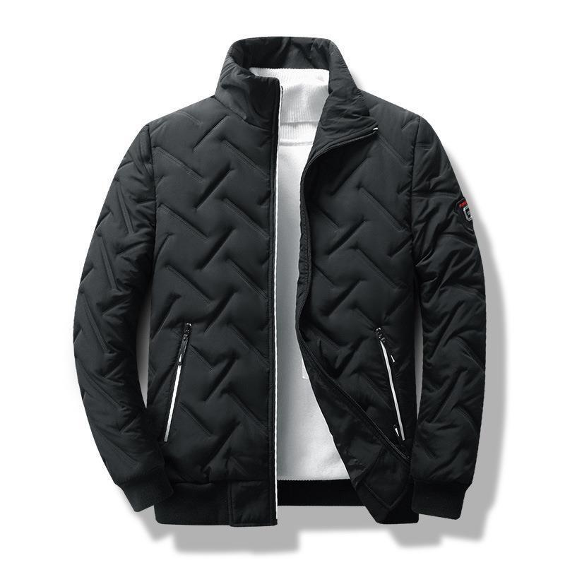 남성용 두꺼운 캐쥬얼 코트 파카, 단색 방수, 따뜻한 고정 스탠드 칼라 재킷, 겨울 의류, N41, 신상 2023