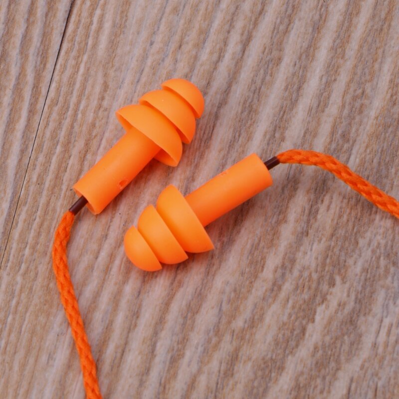 Miękkie silikonowe przewodowe zatyczki do uszu Nakładki redukujące hałas Nauszniki Słuch dla Protecti