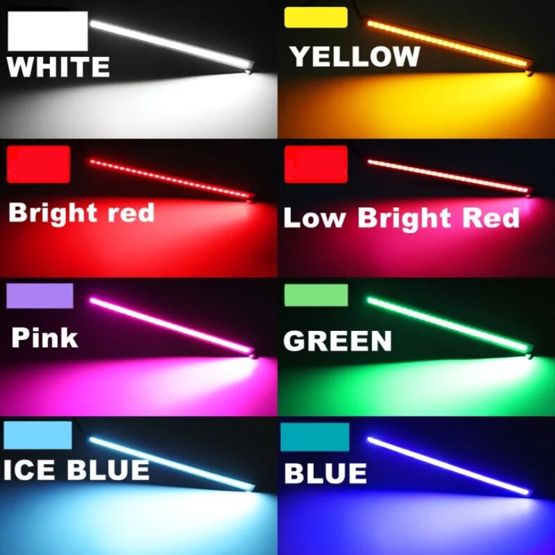 防水LEDストリップライト,高輝度ストリップ,車のインテリアデザイン,17cm cob,12v,6500k,10個