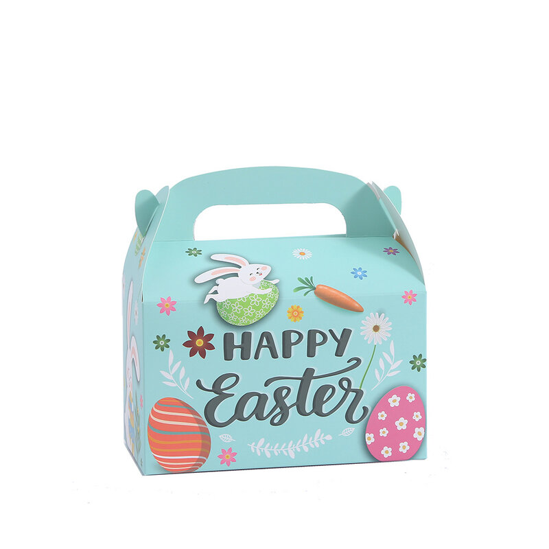 Easter Portable Gift Box, Coelho Dos Desenhos Animados Com Alça, Doces, Biscoitos, Embalagem De Bolo, Casamento, Aniversário, Baby Shower Supplies