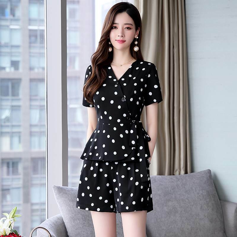 2024 Spring/Summer Korean Edition New Fashion Women's Set Slim Fit and Slim Appearance Shorts Two Piece Set