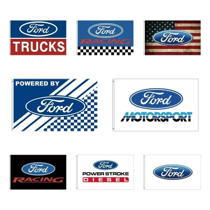 Bandeira De Decoração De Carro Ford, Bandeira Voadora, Interior E Exterior, 3x5 Ft