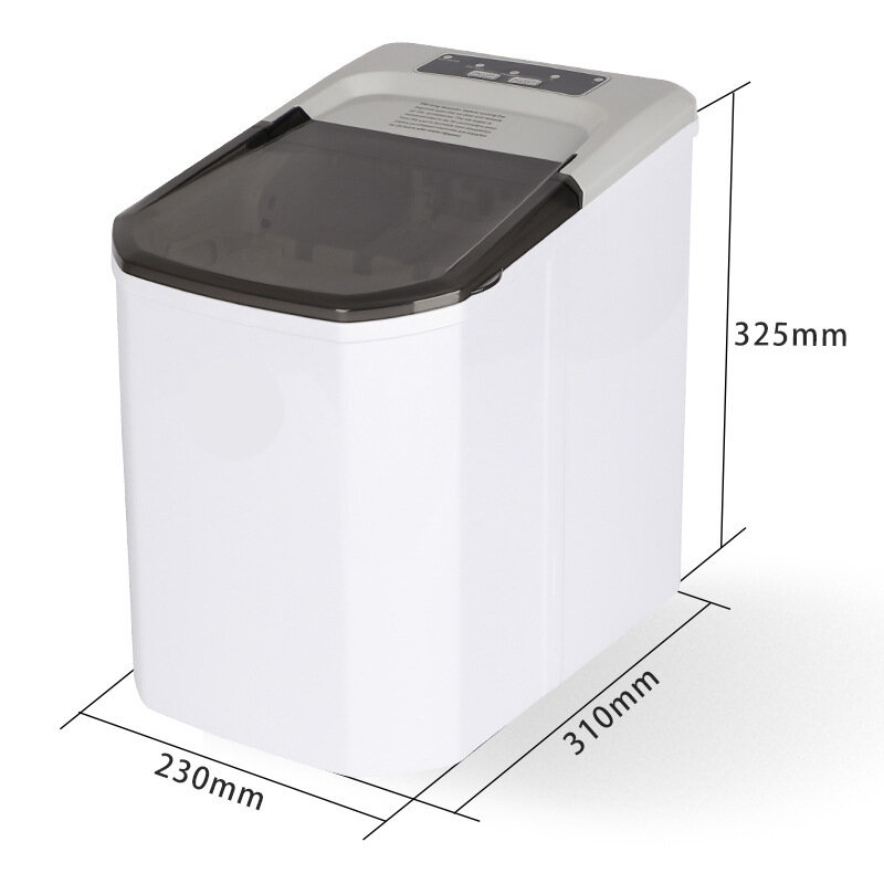 9 Cubes Ready in 6 Mins, 26lbs in 24Hrs, Self-Cleaning Ice Machine with Ice Scoop and Basket, 2 Sizes of Bullet Ice for Home Ki
