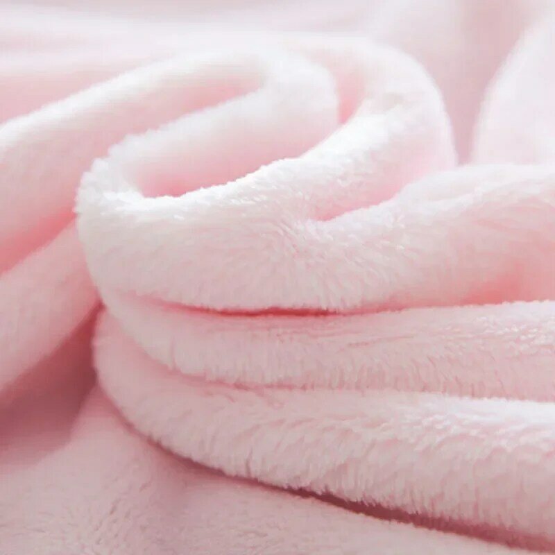Baby Blanket & Swaddling Newborn Thermal Soft Fleece Blanket Winter Solid Bedding Set Flannel Quilt Infant Bedding Swaddle Wrap