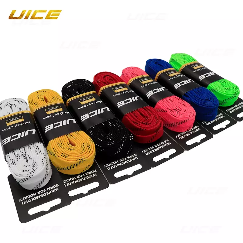 Ice Hockey Shoelaces 84/96/108/120in Ice Hockey Skate Laces Dual Layer Braid Extra Reinforced Tips Waxed Tip Design Shoe Lace
