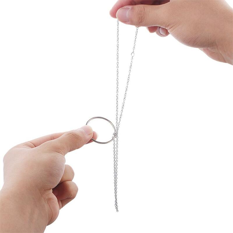 Magic Ring Chain for Children, Metal Knot, Magic Tricks, Performance de Palco, Magic Props, Puzzle Toys for Kids