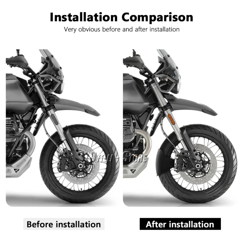 Aksesori sepeda motor baru Fender roda ban depan hitam Mudguard untuk Moto Guzzi V85TT V85 TT 2019 2020 2021 2022 2023 2024