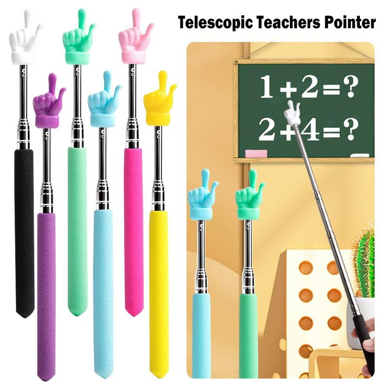 Puntatore retrattile per insegnanti guida per le dita puntatore didattico telescopico in acciaio inossidabile forniture per insegnanti per aule scolastiche