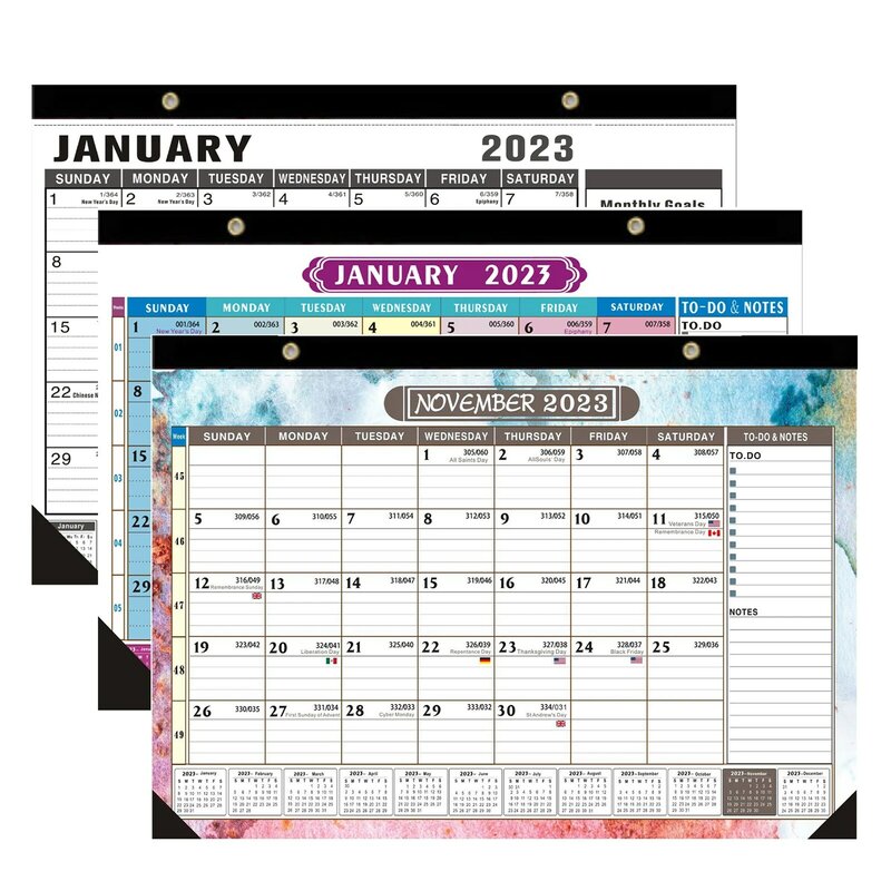 Kalender gantung dinding 18 bulan dari Jan 2023 hingga June2024 untuk rumah kamar tidur ruang tamu