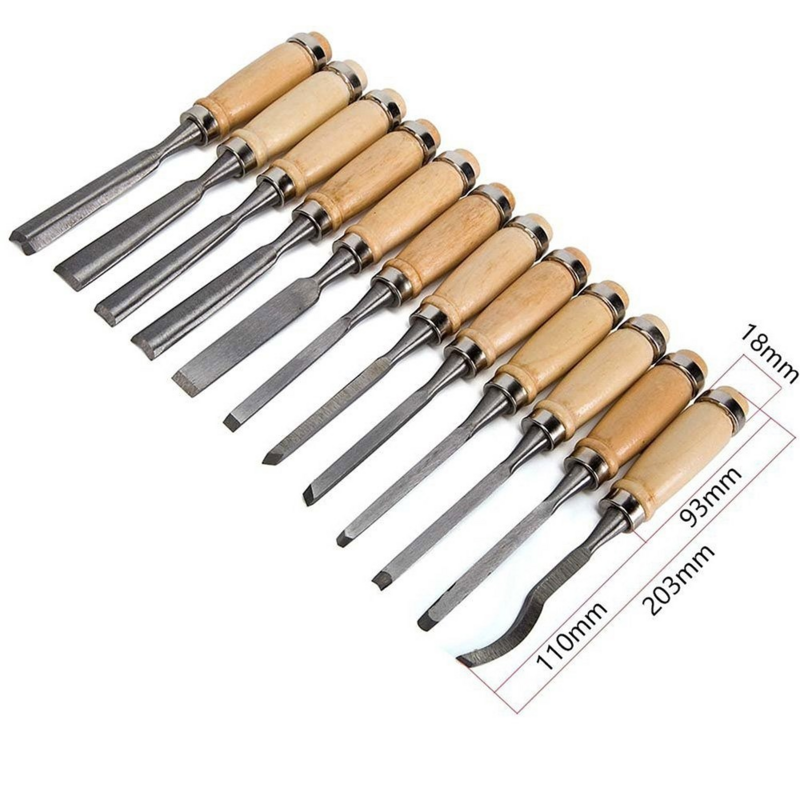 12 pz/borsa intaglio scalpello Sharp strumenti per la lavorazione del legno custodia per il trasporto manuale intaglio del legno utensili a mano Set per falegnami