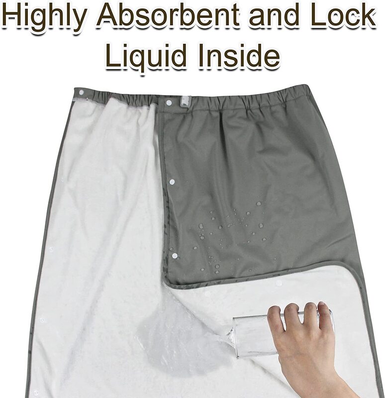 Materasso per incontinenza indossabile lavabile per adulti multifunzionale per urina pad mestruale a prova di perdite traspirante pannolino per adulti