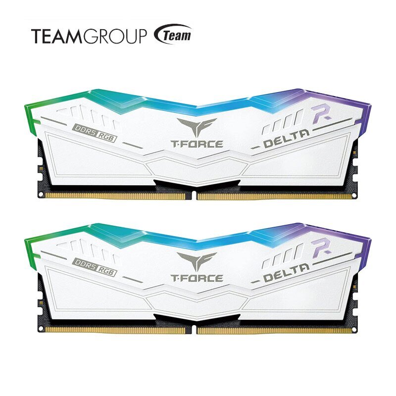 مجموعة teamgrop T-Force Delta RGB dr5 رام 32 جيجابايت (2x16 جيجابايت) + MHz + CL30 وحدة رام لشرائح