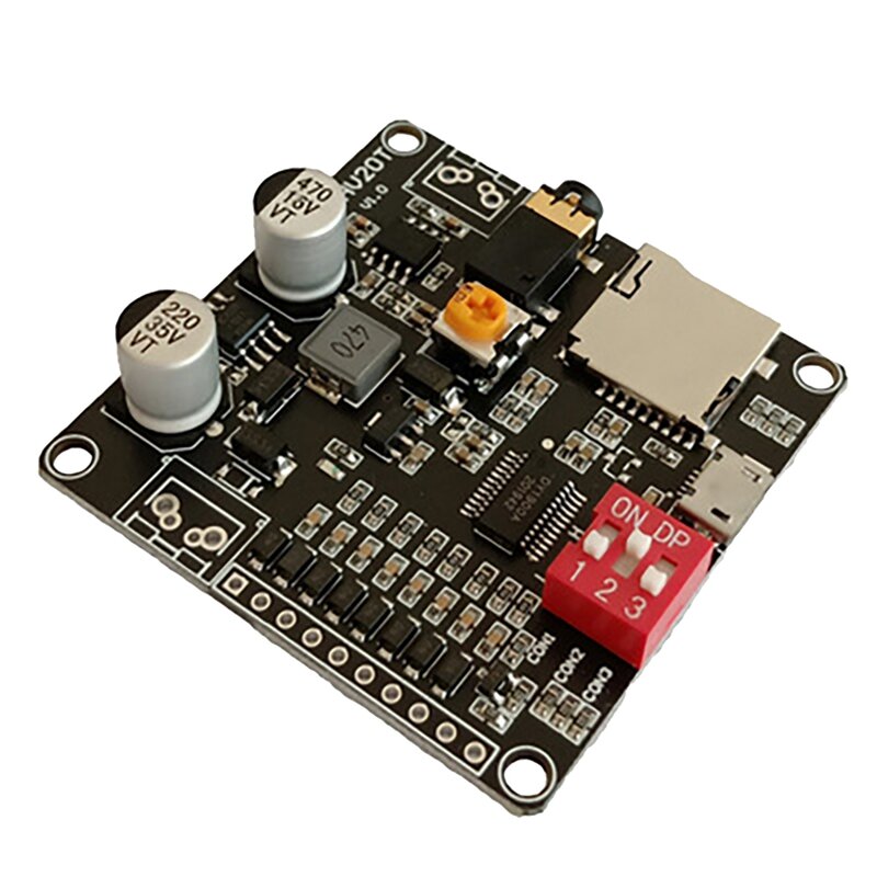 DY-HV20T módulo de reprodução de voz 12v/24v fonte de alimentação 10w/20w amplificador suporte micro-sd cartão mp3 leitor de música para arduino