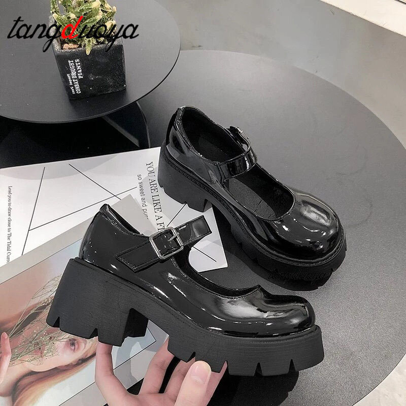 Buty damskie obcasy mary janes platforma Lolita buty na czółenka styl japoński damskie klasyczne dziewczyny buty na wysokim obcasie dla kobiet