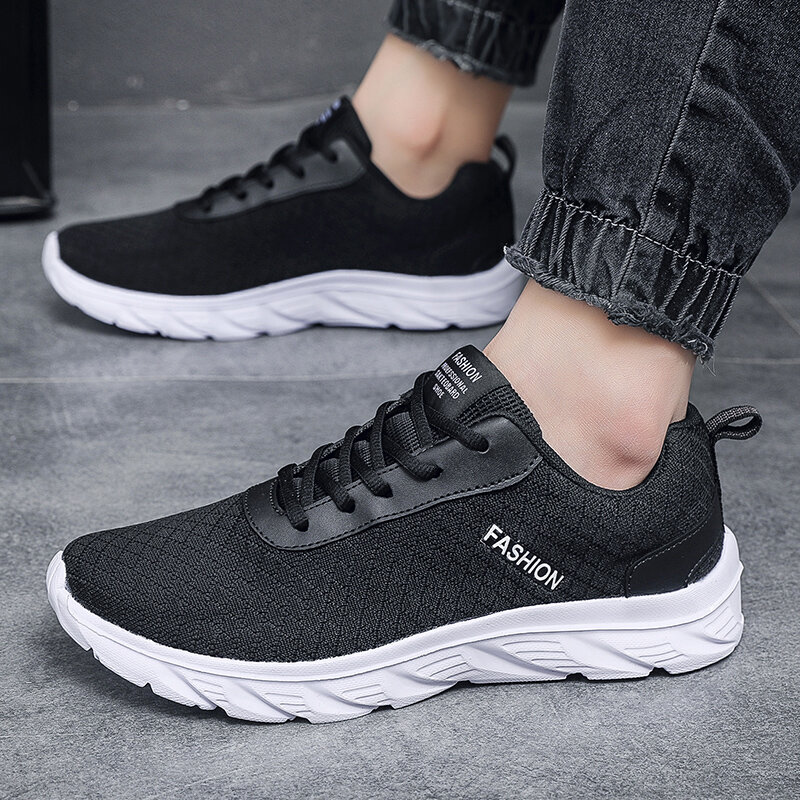 Mesh Light Running Shoes For Men Cloud Sole Sneakers Breathable Cushioning Sport Shoes Soft Casual Walking Shoes Spring/Summer