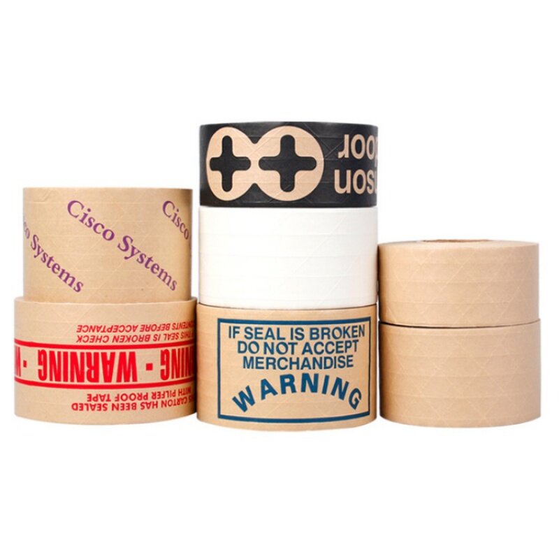 Customized productCustom printed self adhesive recycled kraft packing tape packaging tapes colored kraft paper tape with logo