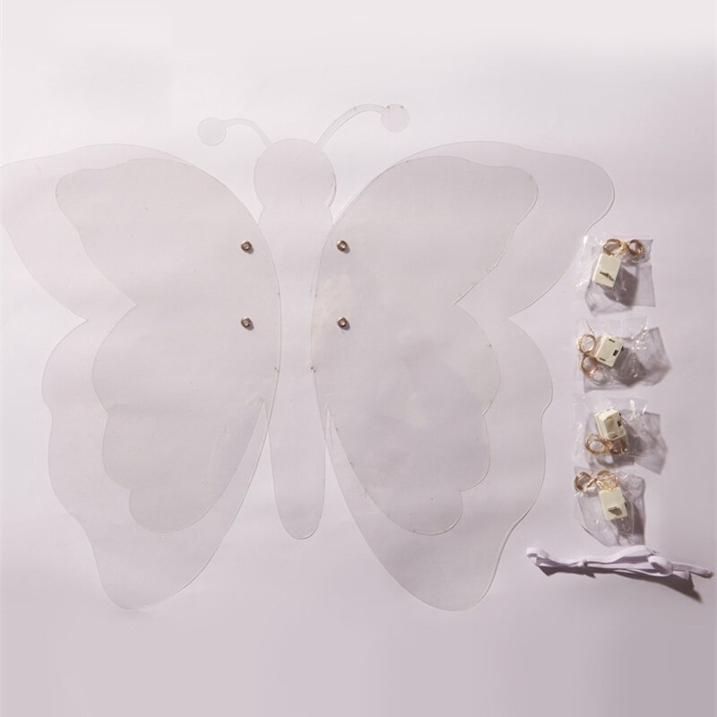 Księżniczka na skrzydła motyla LED DIY skrzydła zestawy rzemieślnicze zabawki skrzydła wróżki dzieci dziewczyny kostium