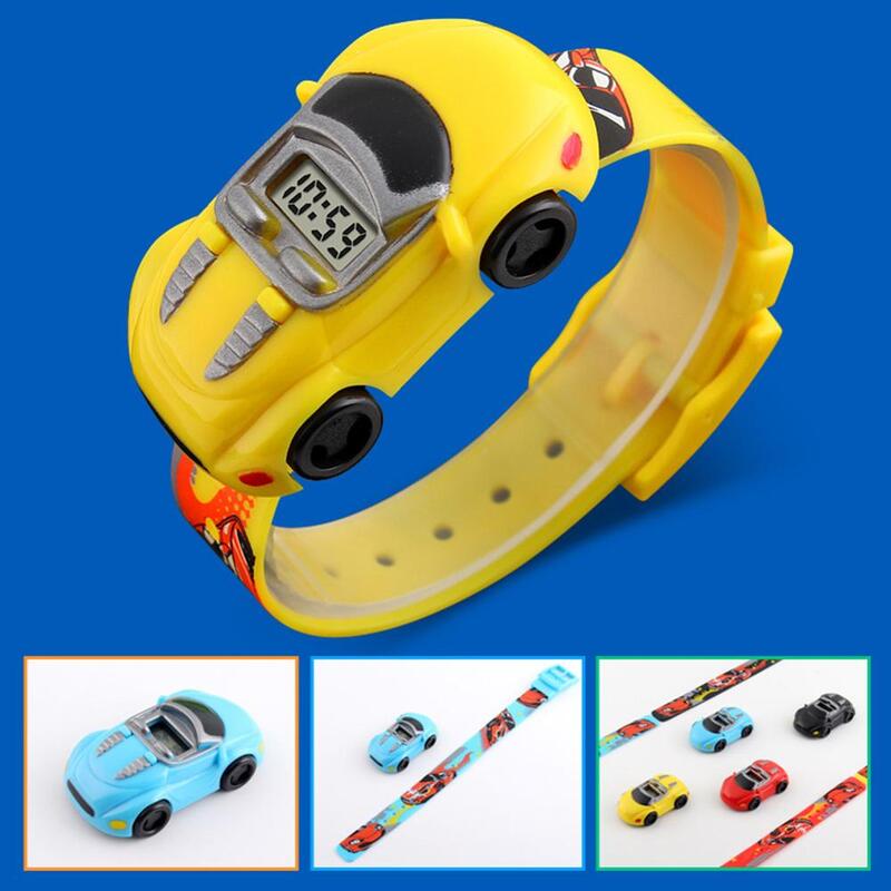 รถการ์ตูนนาฬิกาเด็กของเล่นเด็กแฟชั่นนาฬิกาอิเล็กทรอนิกส์นวัตกรรมรถนาฬิกาของเล่นเด็ก Xmas ของขวัญ