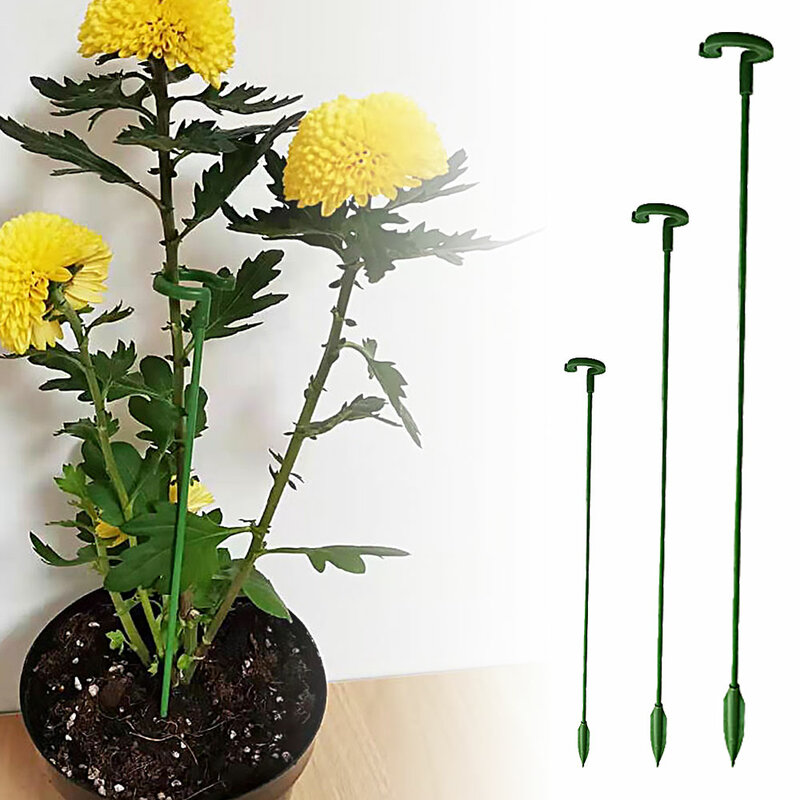 Anillo de soporte de tallo único para jardín, Estaca de soporte para plantas, soporte de fibra de vidrio para flores