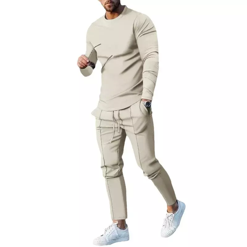 Men's Solid Fit Car Fold Casual Pants Elgant Straight Suit Work Pants Men Leisure Suit