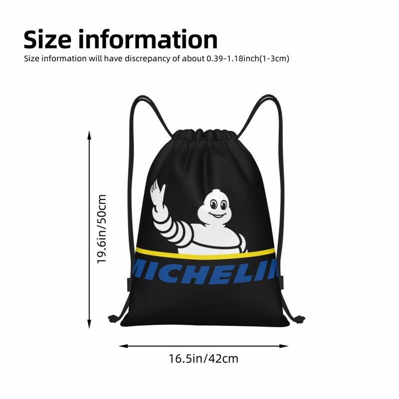 Michelin-Logo Portable Drawstring Bags Backpack Storage Bags Outdoor Sports Traveling Gym Yoga