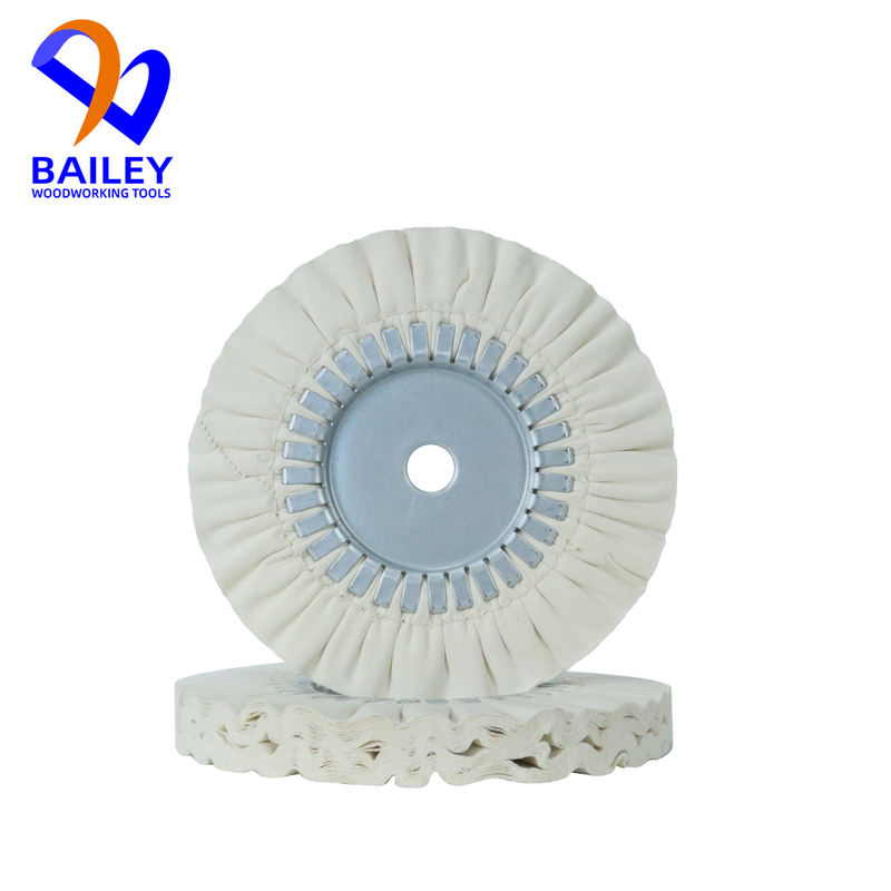 BAILEY-Roda de polimento de algodão com círculo de ferro, borda, BW016, 200x19x20mm, 5 peças