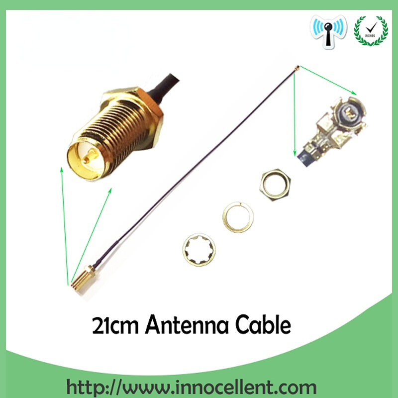 5Pcs 2.4Ghz 5dBi Wifi Antenne Wifi RP-SMA Connector 2.4G Wit Antenne Router + 21Cm Pci U. Fl Ipx Naar Sma Male Pigtail Kabel