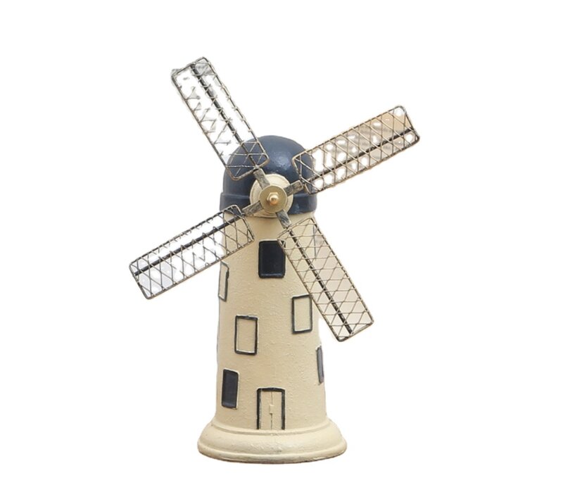 Molino de viento holandés Retro americano, decoración de resina creativa para el hogar, almacenamiento de dinero, adornos enlatados