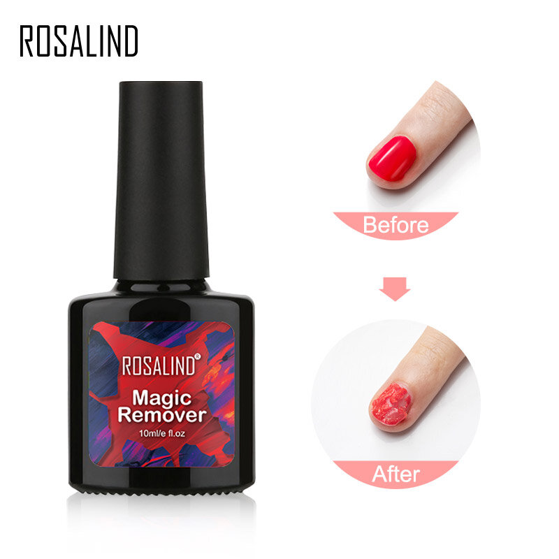 ROSALIND-removedor mágico de Gel para uñas, limpiador de esmalte de uñas UV, elimina imprimación mate, Base y capa superior, 10ML/15ML