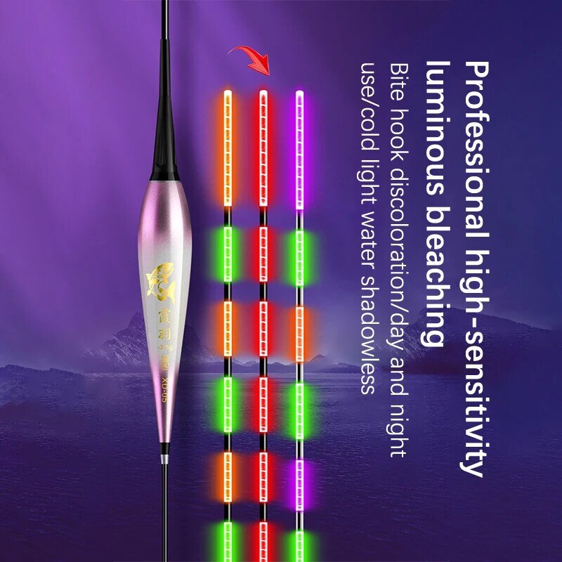Hoch empfindlicher Biss Farbwechsel elektronische Drift Leucht drift Tag und Nacht Dual-Use-Schwerkraft sensor Bighead Karpfen Floatin
